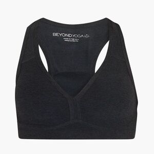 Beyond Yoga Spacedye Lift Your Spirit Sports Bra XS Darkest Night